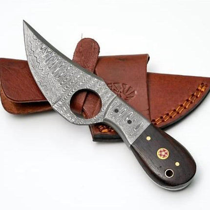 Damascus Knife, Skinner Knife, Hand forged TD-201
