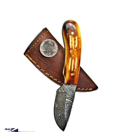 Damascus Blaze Neck Knife - TD-200