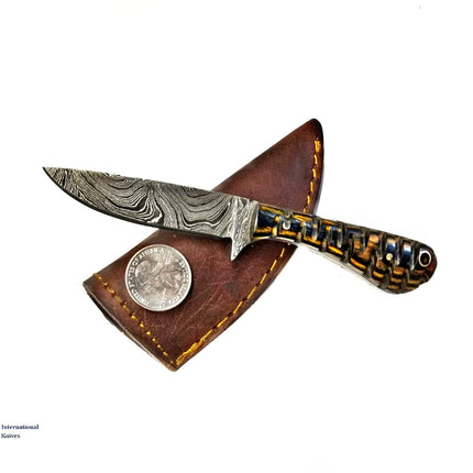 Neck style Damascus knife TD-208