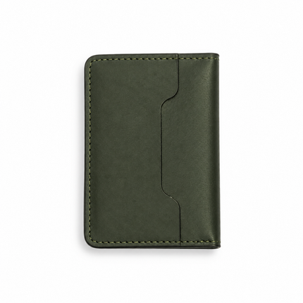 Slim Sleeved Leather Wallets - Deep Teal Green