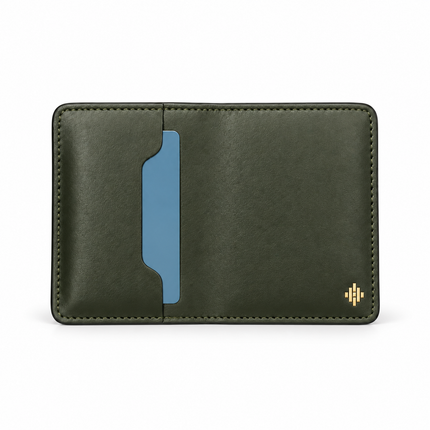 Slim Sleeved Leather Wallets - Deep Teal Green