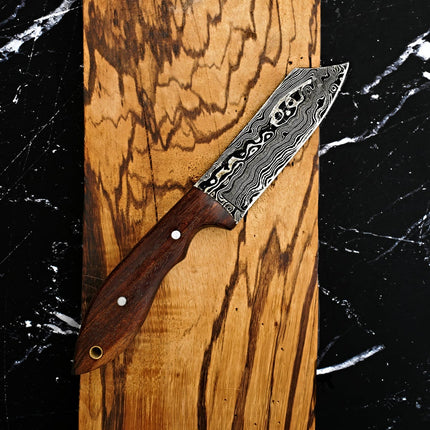 Hand forged Damacus steel/ seax-style blade/ bushcraft knives / camping gear