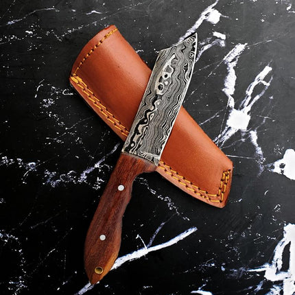 Hand forged Damacus steel/ seax-style blade/ bushcraft knives / camping gear