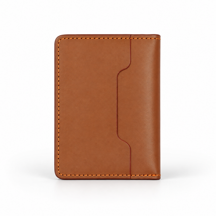 Slim Sleeved Leather Wallets - Tan
