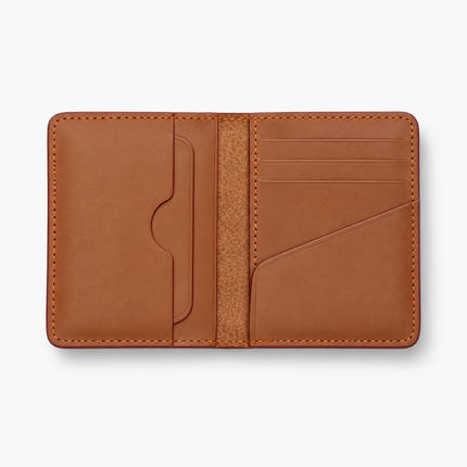 Slim Sleeved Leather Wallets - Tan