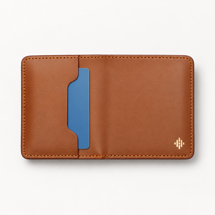 Slim Sleeved Leather Wallets - Tan