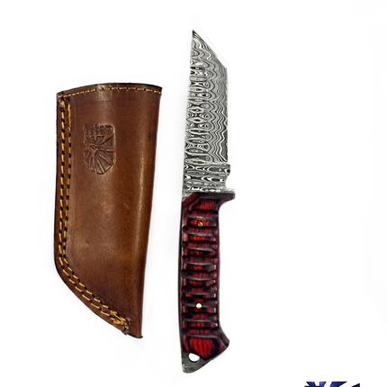A 2. Diver - Damascus steel/ EDC / cherry wood TD-275
